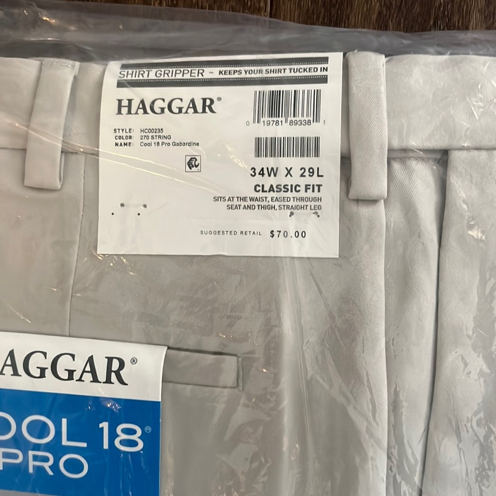 Haggar Cool 18 Pro: 34Wx29L Classic Fit